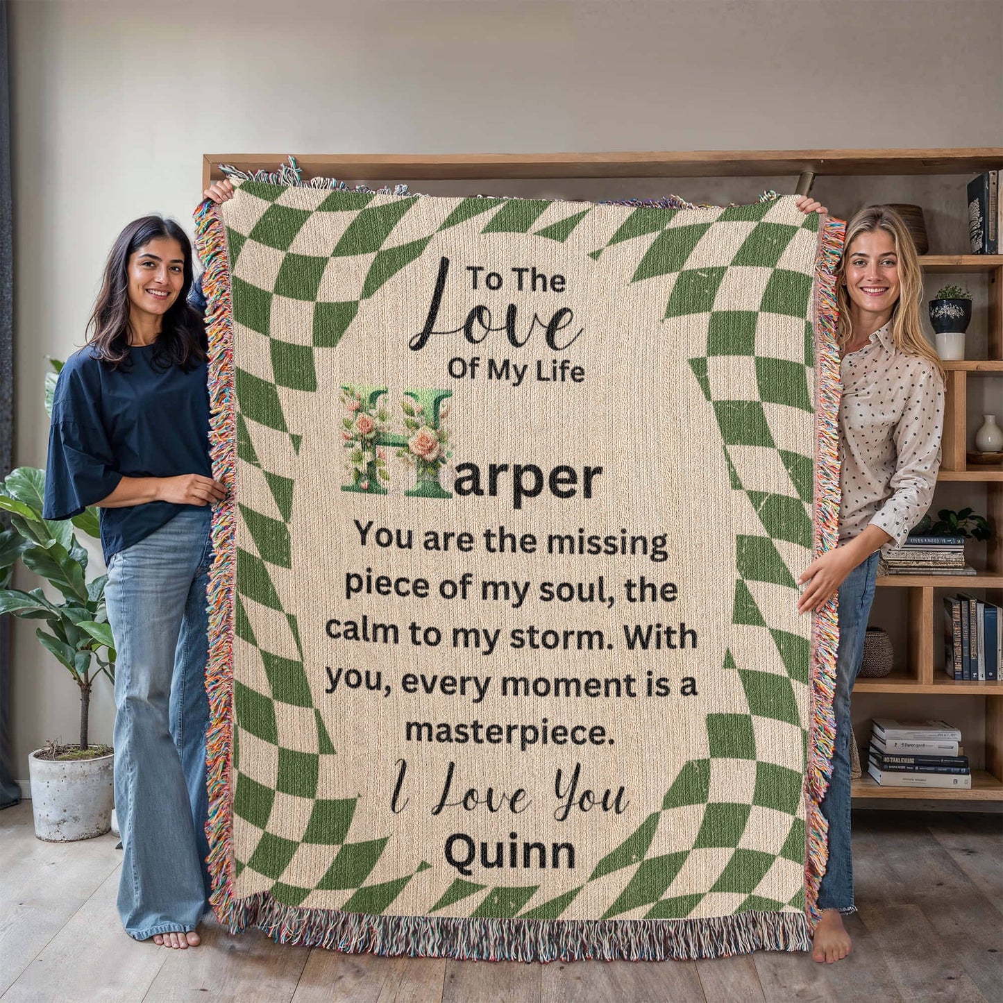 To The Love Of My Life - Custom Name Woven Blanket