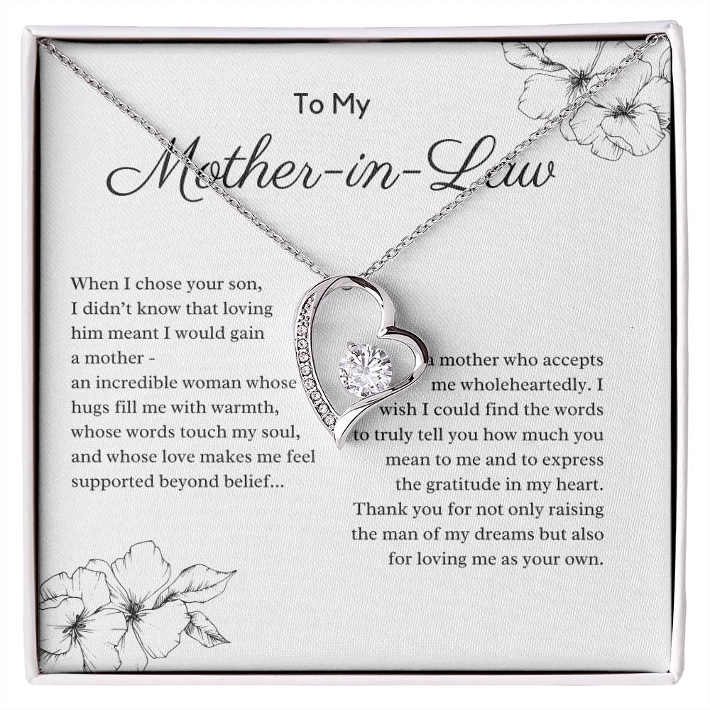 Gift for My Mother In Law, Incredible Woman - Forever Love Necklace