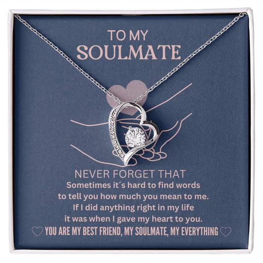 Gift For Soulmate From Husband, Never Forget That You Are My Bestfriend Necklace