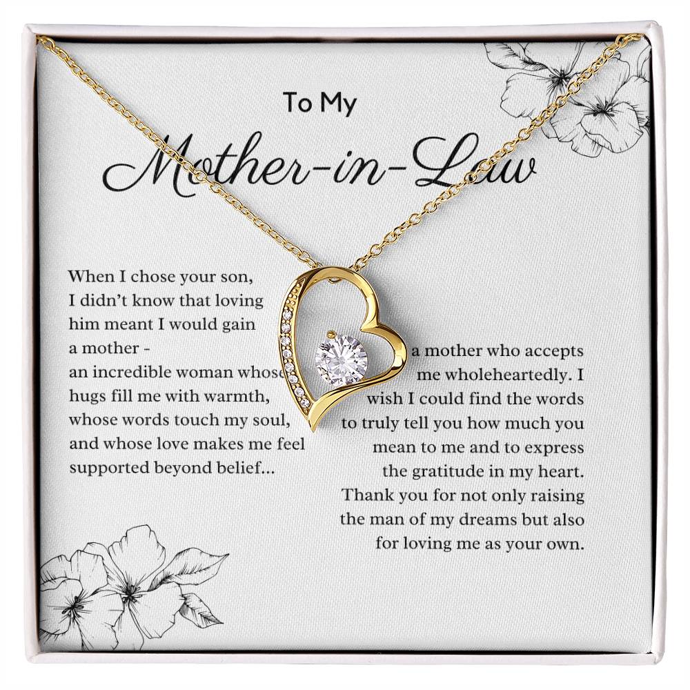 Gift for My Mother In Law, Incredible Woman - Forever Love Necklace