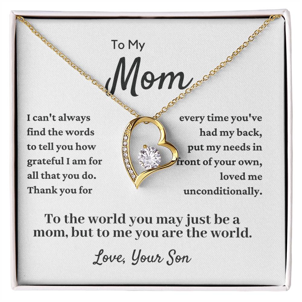 Gift For Mom From Son - But To Me You Are My World