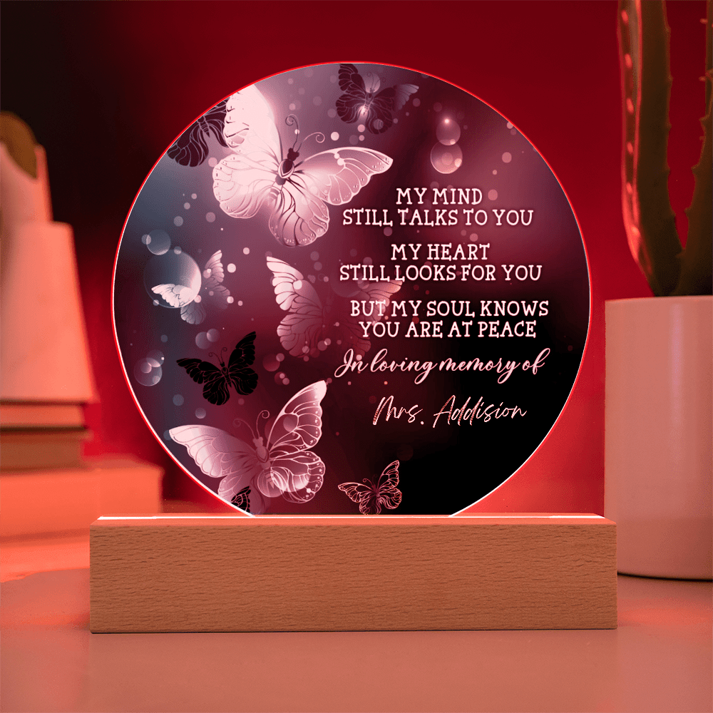 Custom Text Memorial Acrylic Plaque