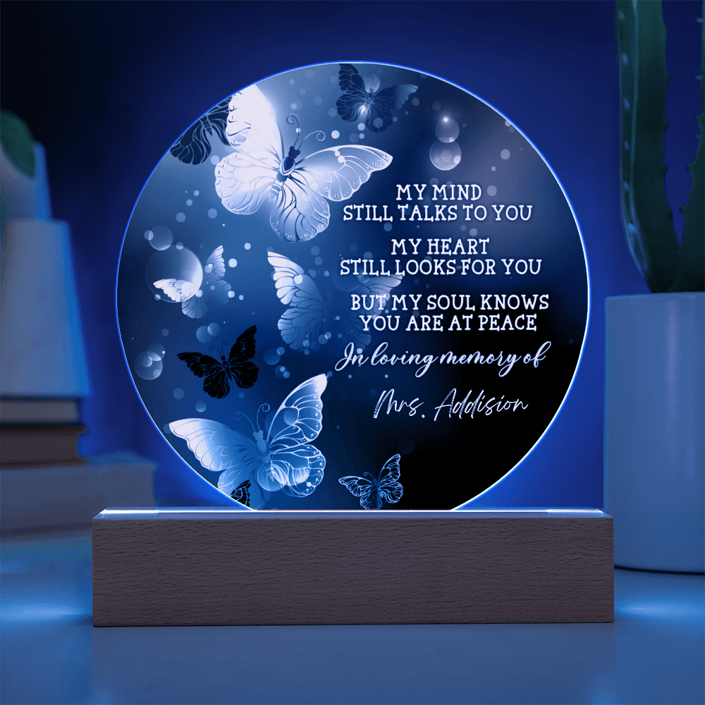 Custom Text Memorial Acrylic Plaque