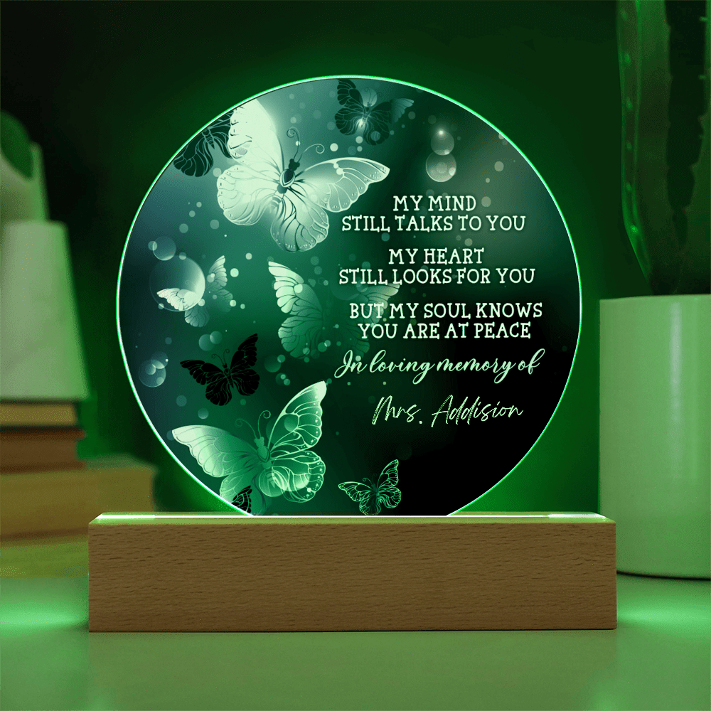 Custom Text Memorial Acrylic Plaque