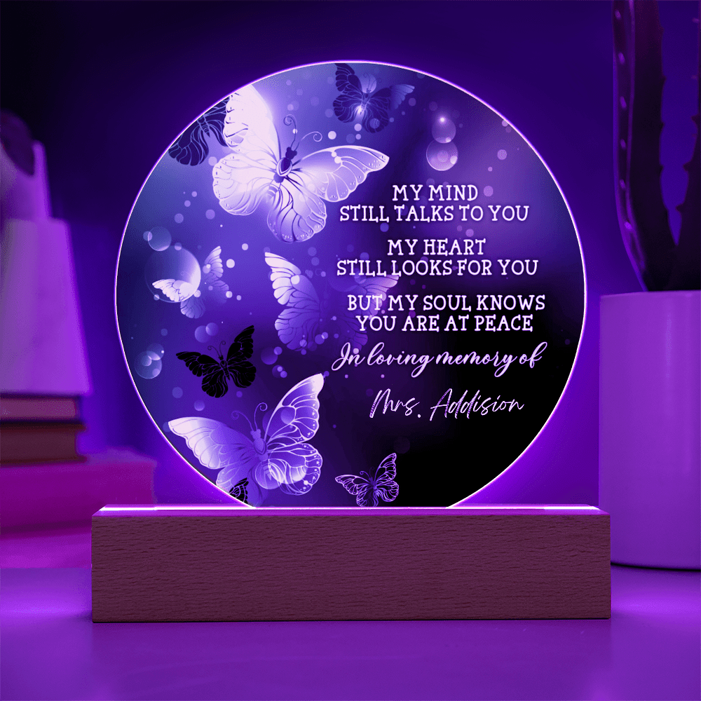 Custom Text Memorial Acrylic Plaque