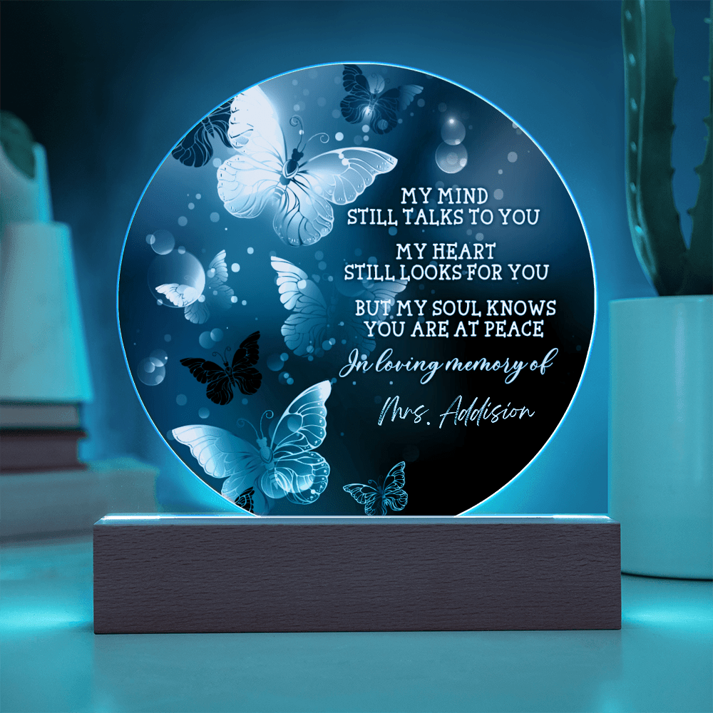 Custom Text Memorial Acrylic Plaque