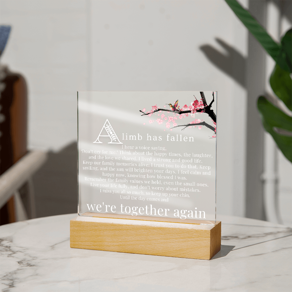 Together Again Memorial Acrylic Plaque