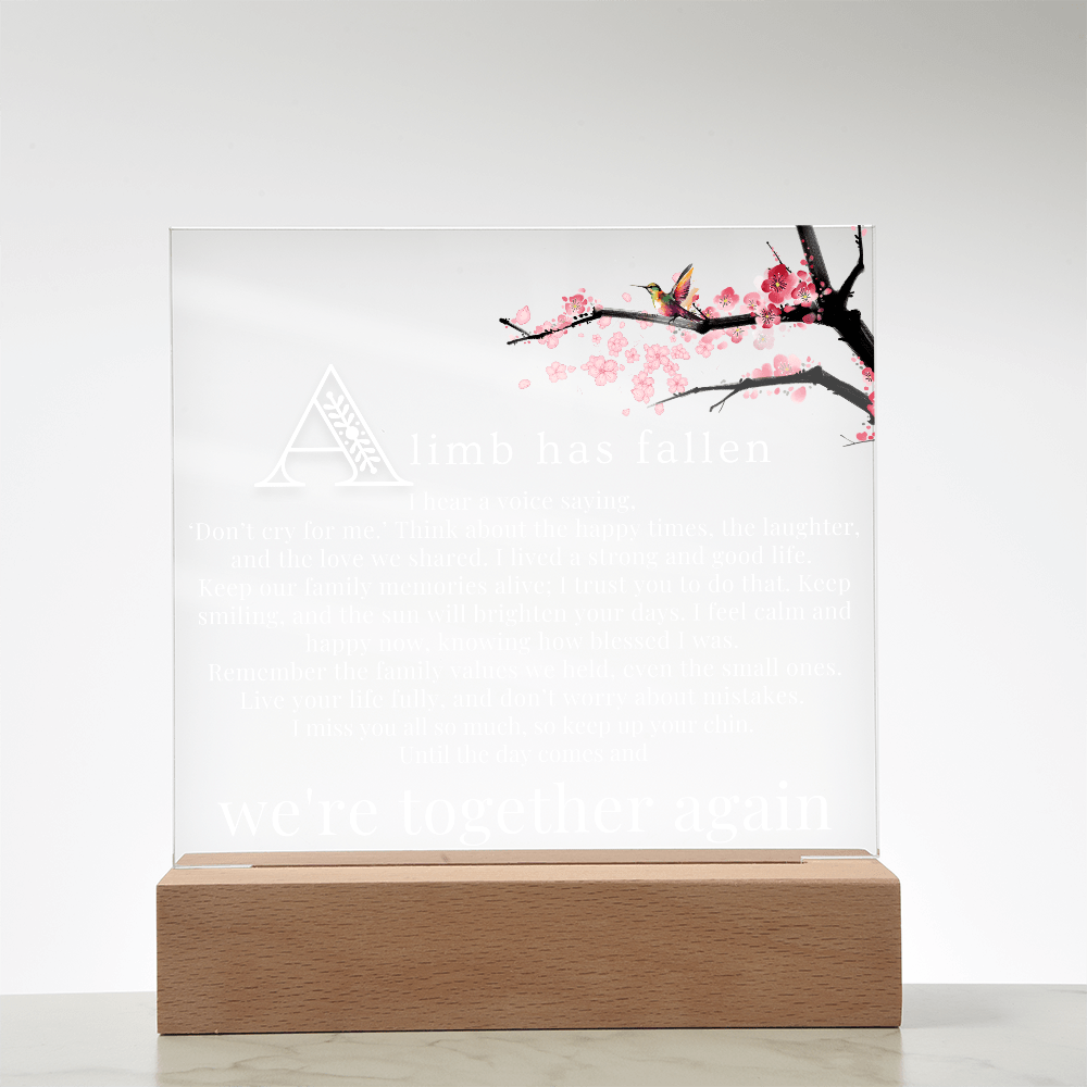 Together Again Memorial Acrylic Plaque