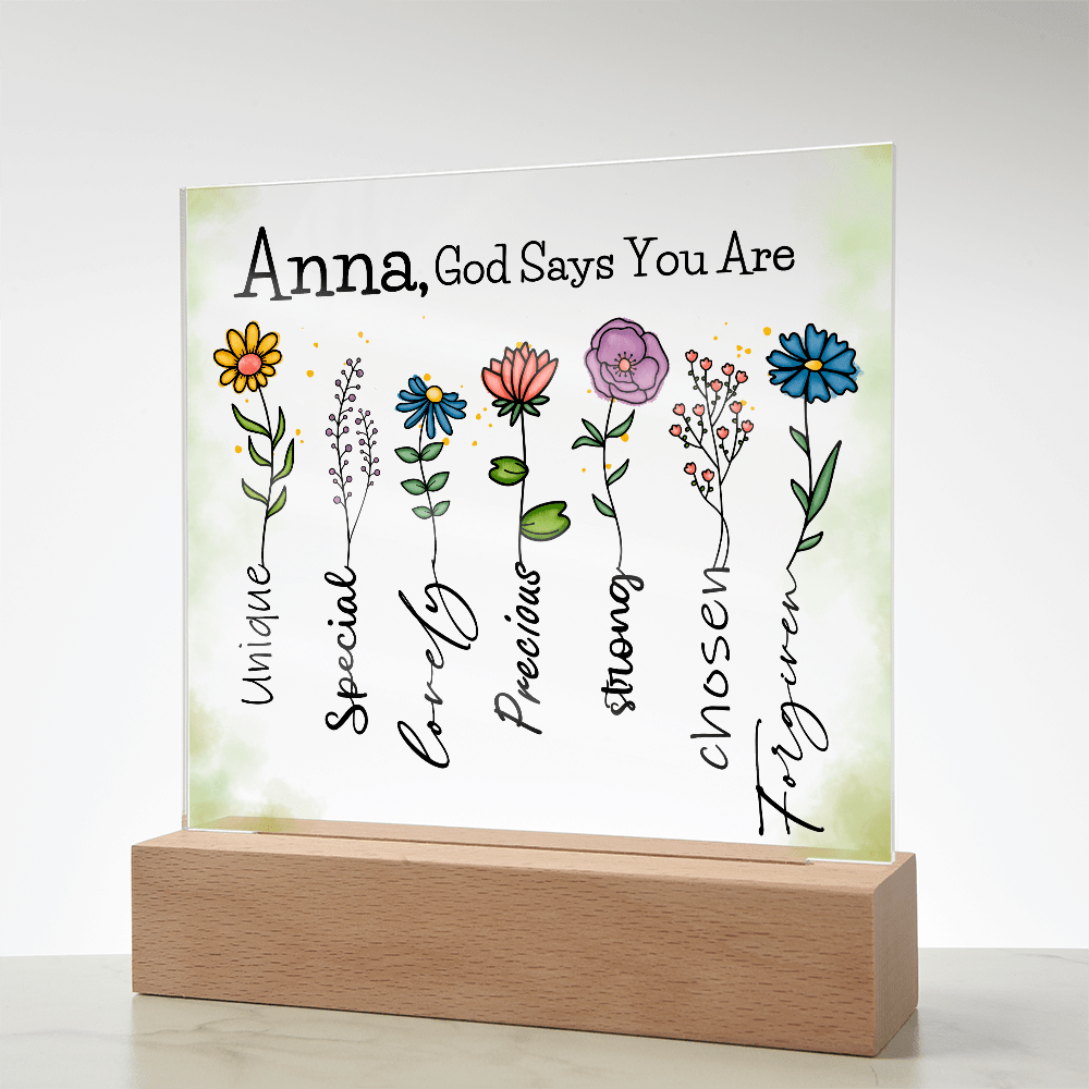 Custom God Says You Are Acrylic Plaque