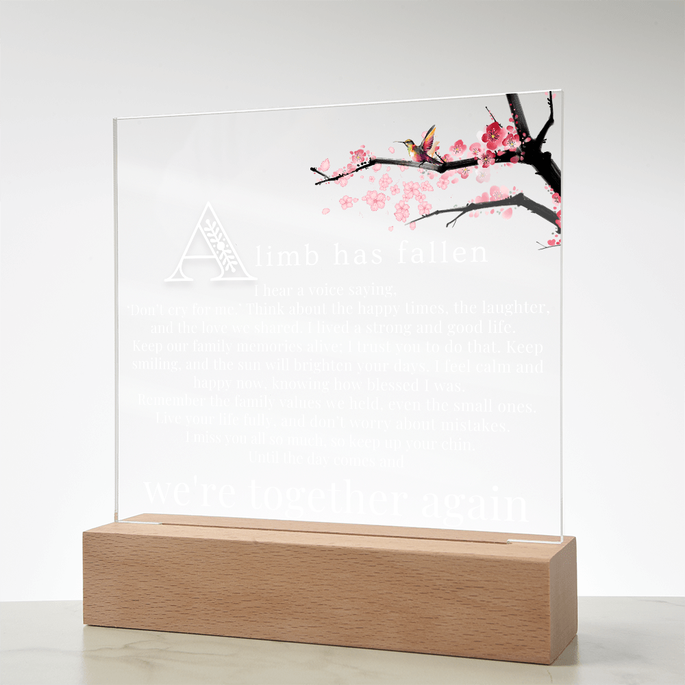 Together Again Memorial Acrylic Plaque