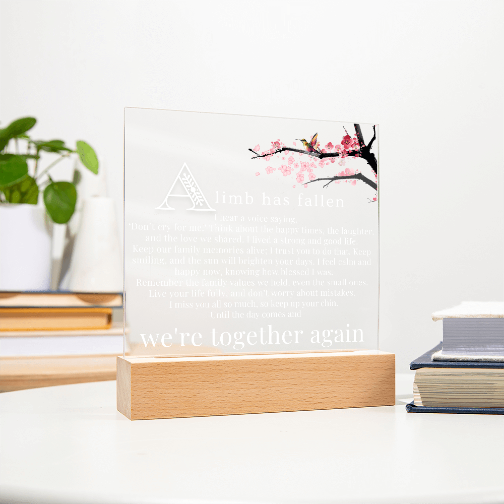 Together Again Memorial Acrylic Plaque