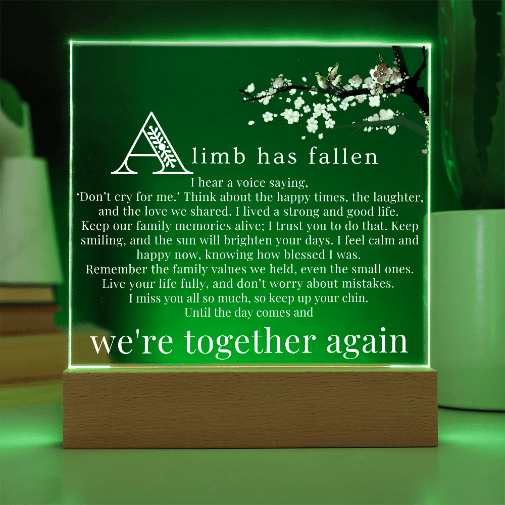 Together Again Memorial Acrylic Plaque