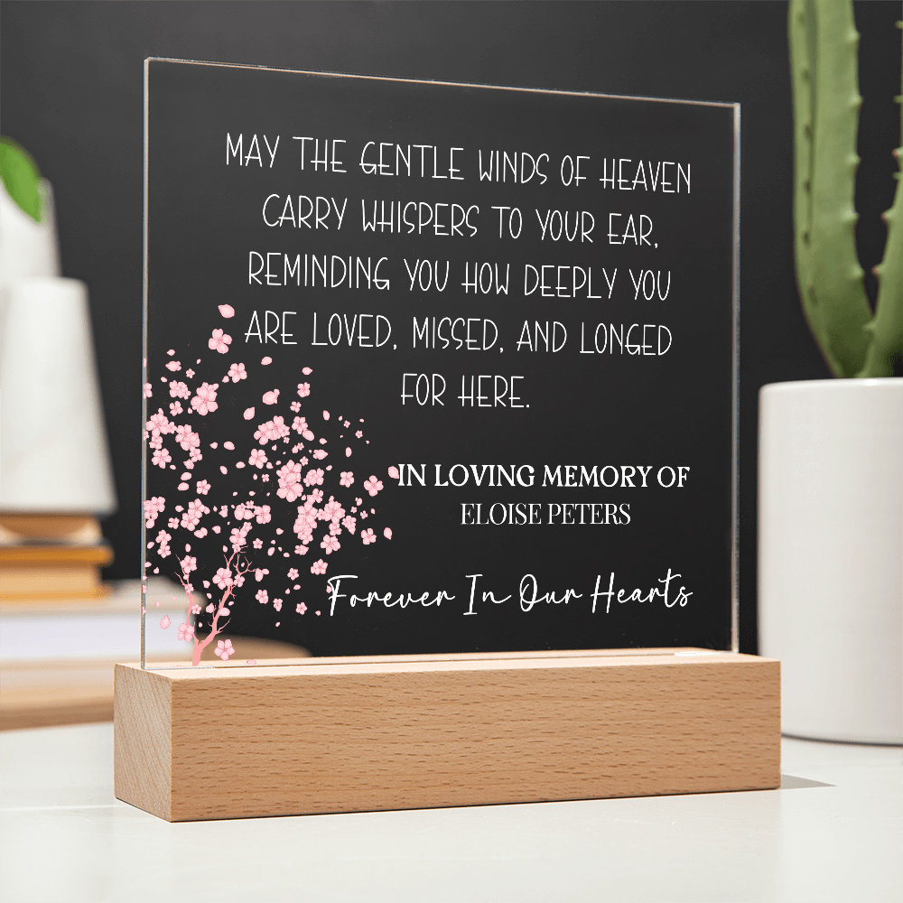 Custom Text Memorial Acrylic Plaque