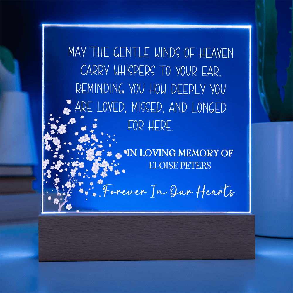 Custom Text Memorial Acrylic Plaque