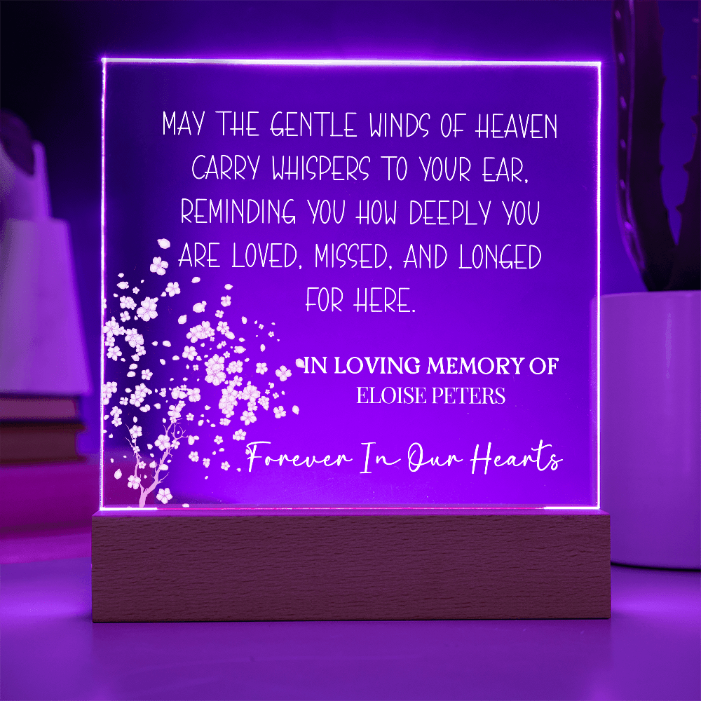 Custom Text Memorial Acrylic Plaque