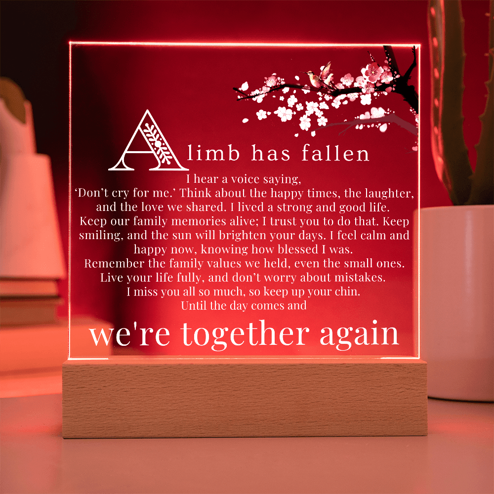 Together Again Memorial Acrylic Plaque