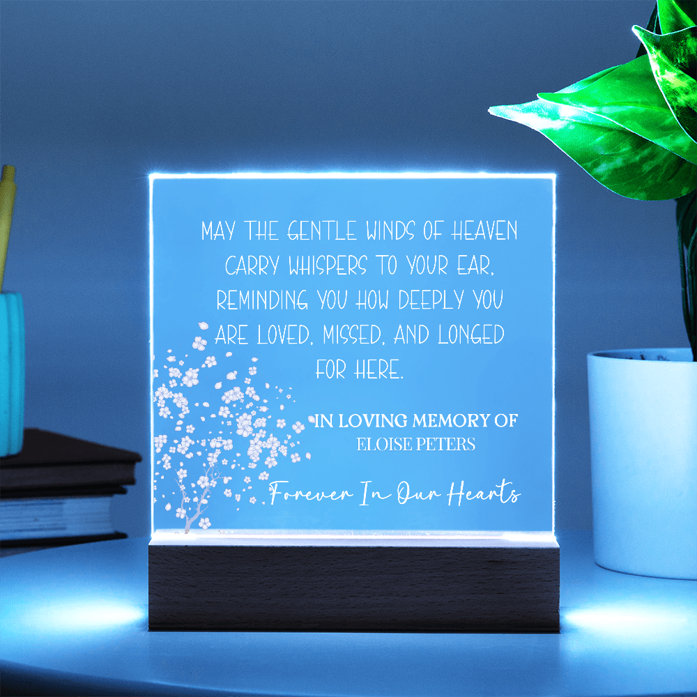 Custom Text Memorial Acrylic Plaque