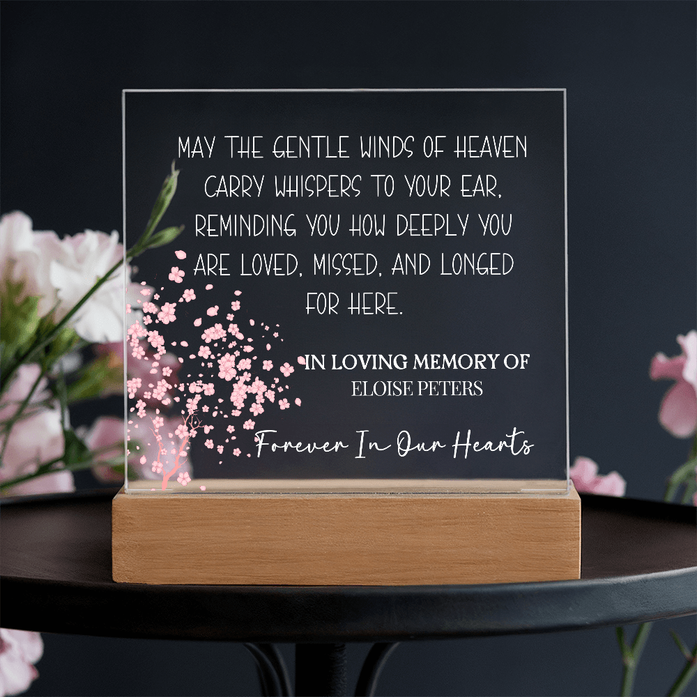 Custom Text Memorial Acrylic Plaque