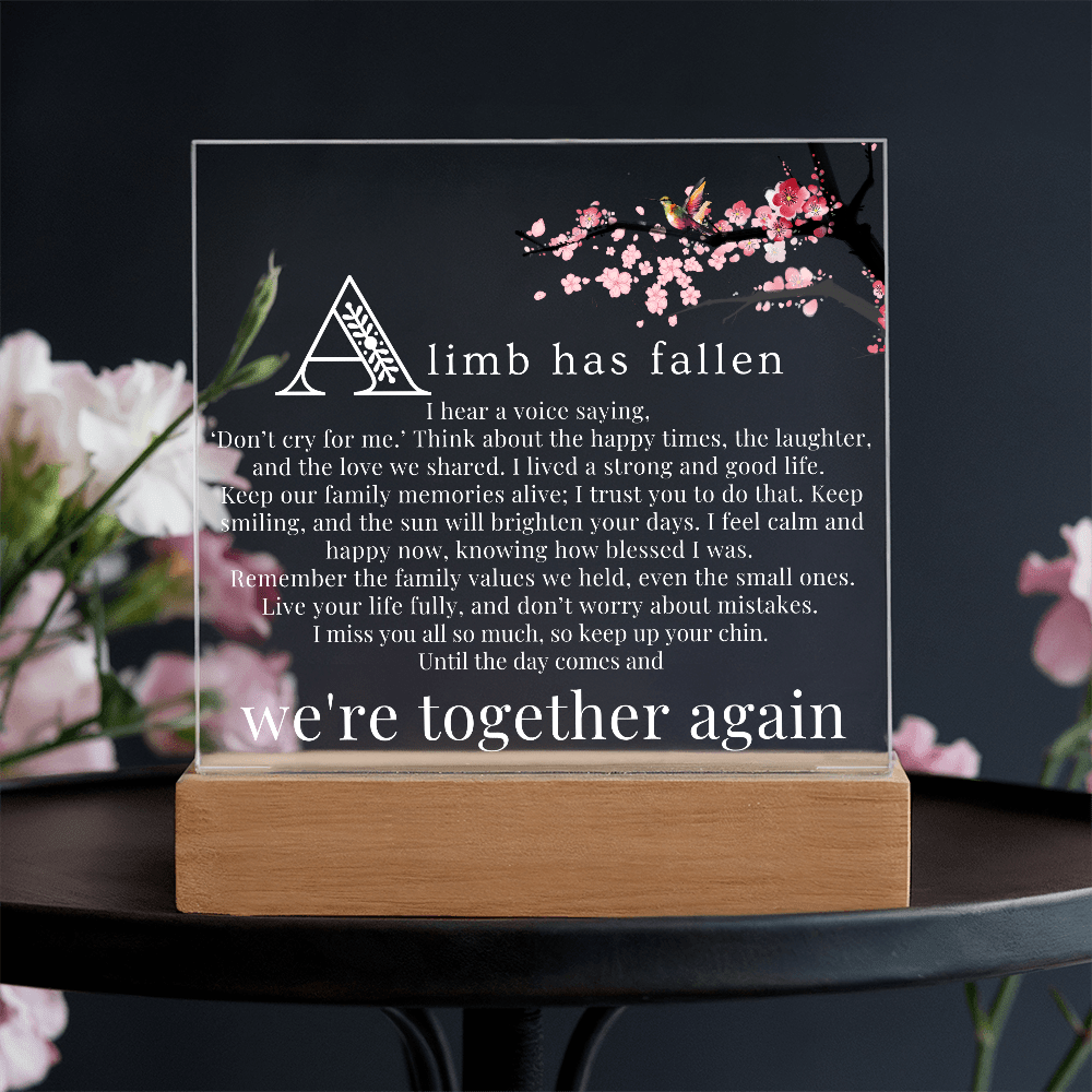 Together Again Memorial Acrylic Plaque