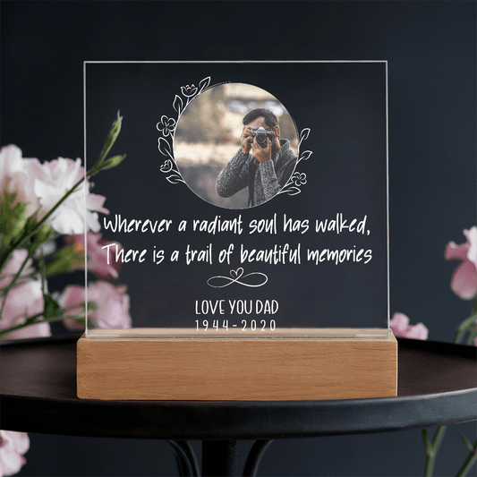 Custom Photo Text Memorial Acrylic Plaque