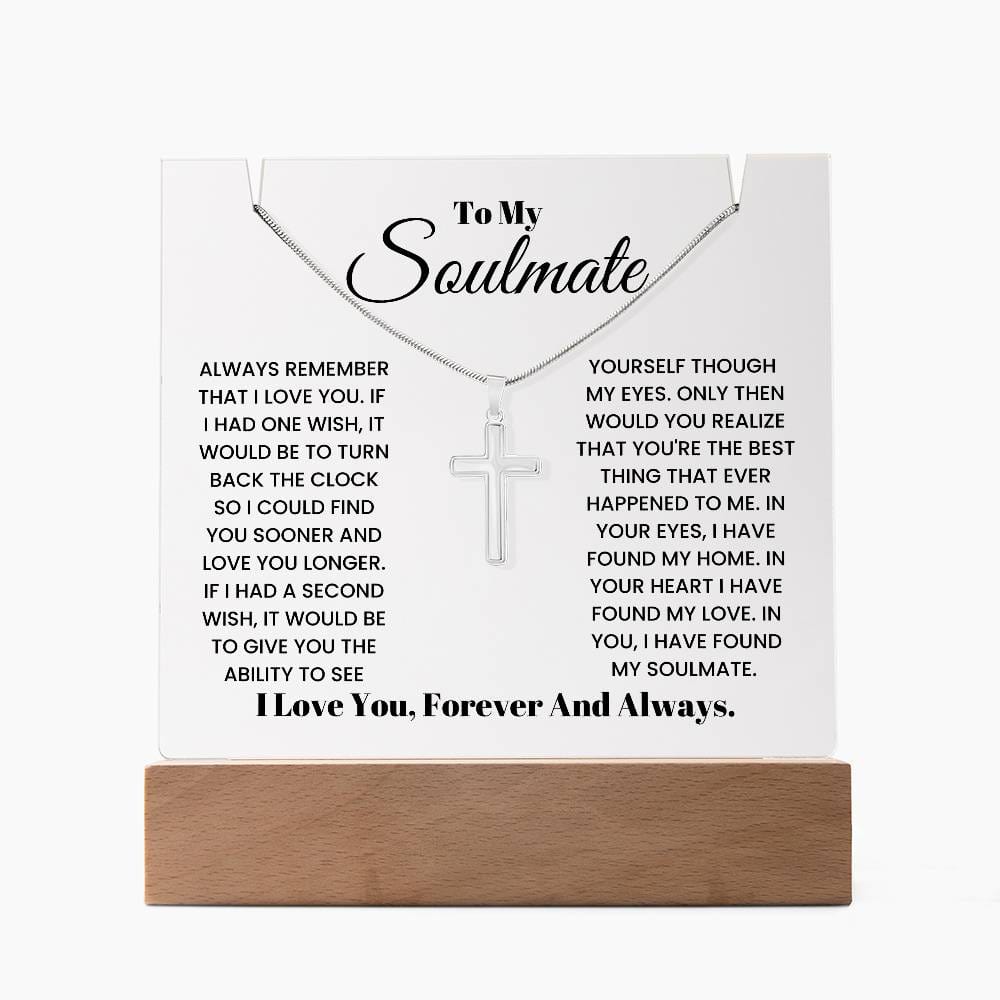 Gift For Soulmate - I Have Found My Soulmate Acrylic Cross Necklace Bundle