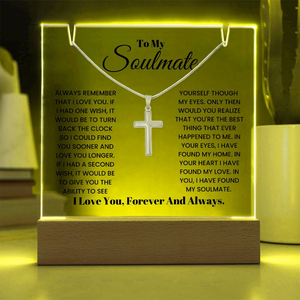 Gift For Soulmate - I Have Found My Soulmate Acrylic Cross Necklace Bundle