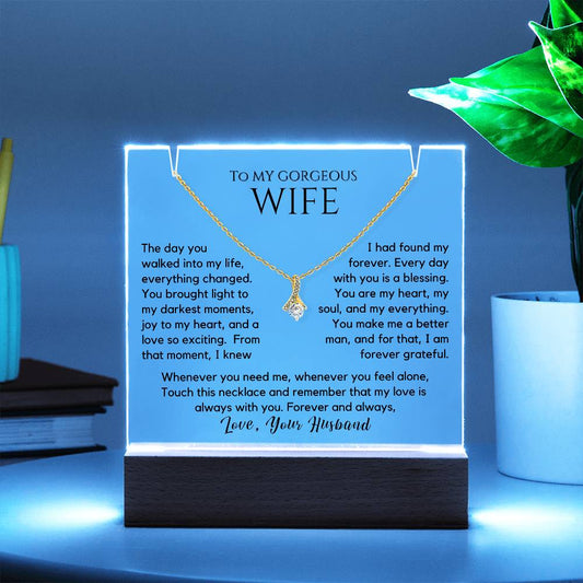 Gift For Wife - You Make Me A Better Man Necklace Acrylic Bundle