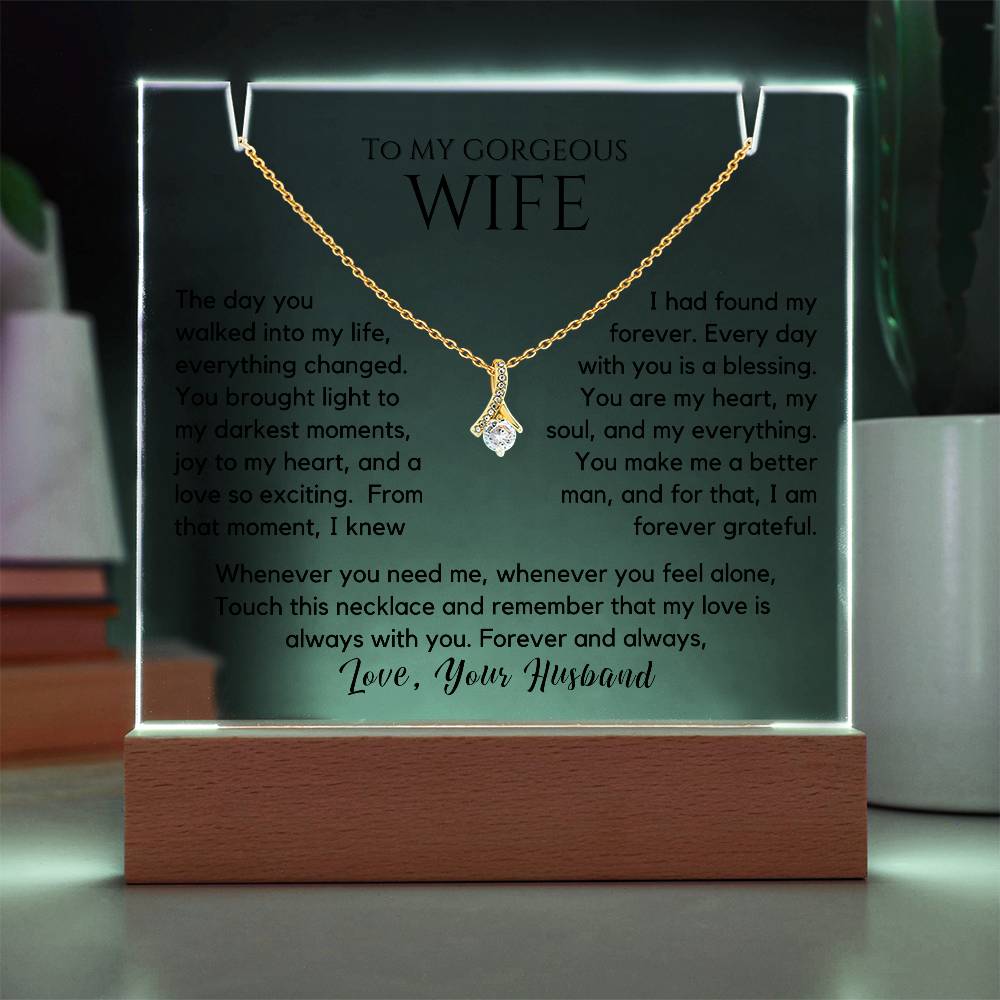 Gift For Wife - You Make Me A Better Man Necklace Acrylic Bundle