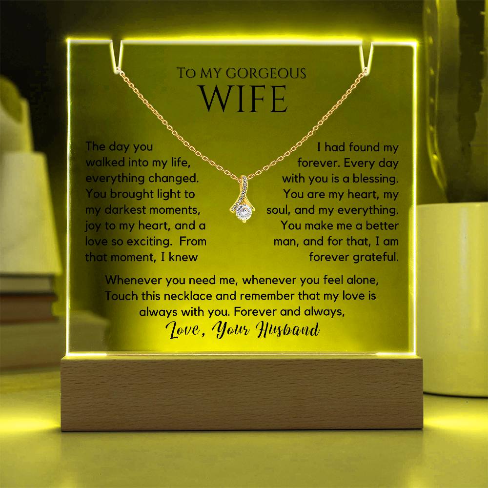 Gift For Wife - You Make Me A Better Man Necklace Acrylic Bundle