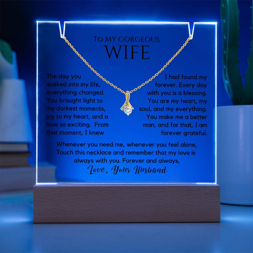 Gift For Wife - You Make Me A Better Man Necklace Acrylic Bundle