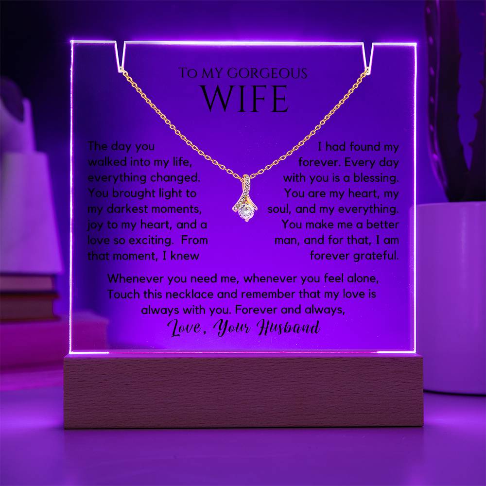 Gift For Wife - You Make Me A Better Man Necklace Acrylic Bundle