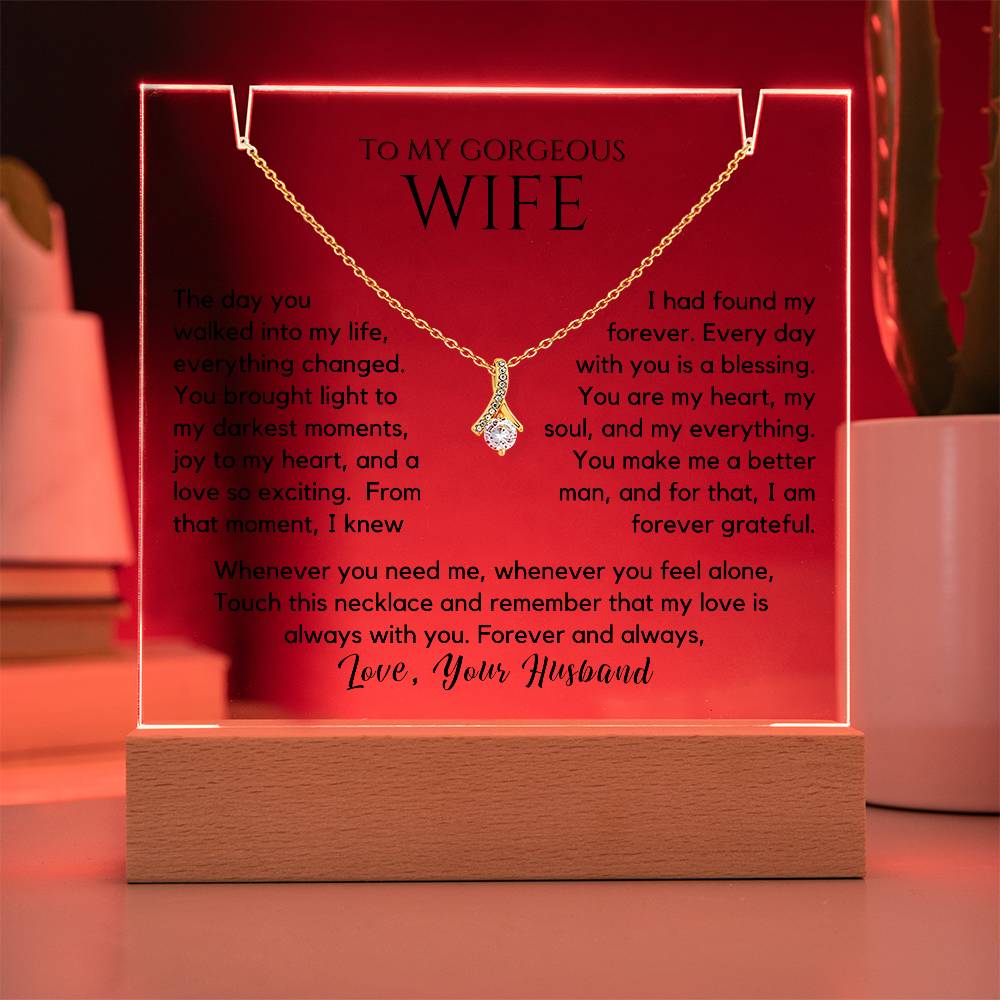 Gift For Wife - You Make Me A Better Man Necklace Acrylic Bundle