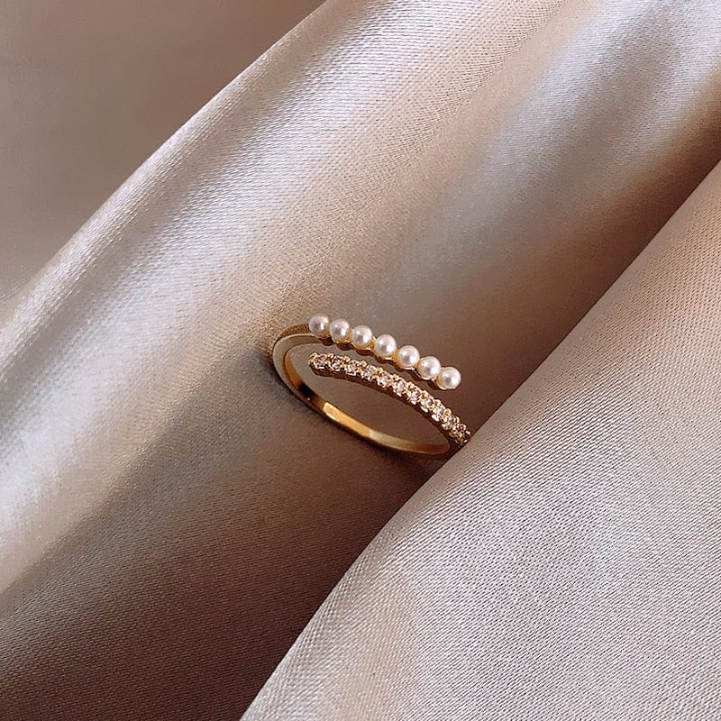 Pearl Index Finger Ring Fashion Temperament Simple Versatile Ring Jewelry