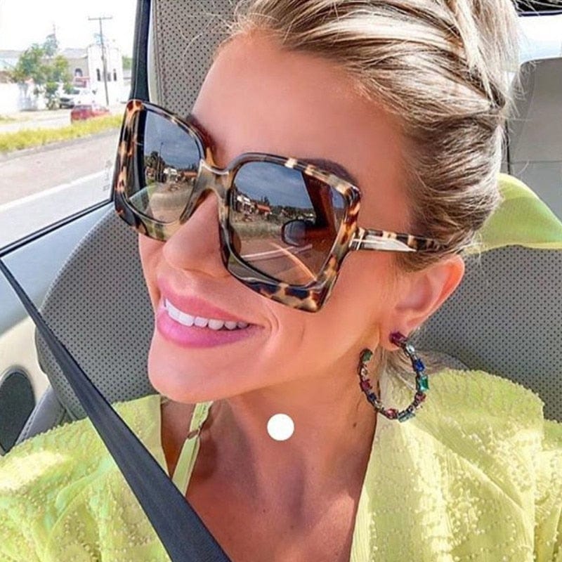 Oversized Women Sunglasses Big Frame Gradient Sun Glasses