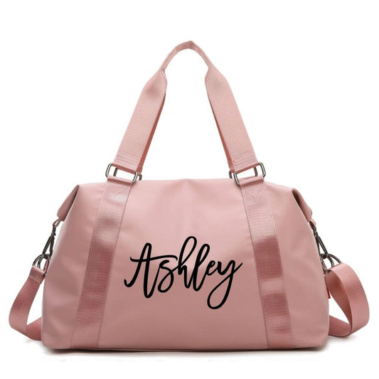 Personalized Duffel Bag Ladies Gift Custom Weekend Bag Gym Bag Cabin Tote Bag WomenGift Travel Bag Waterproof Shoulder Bag