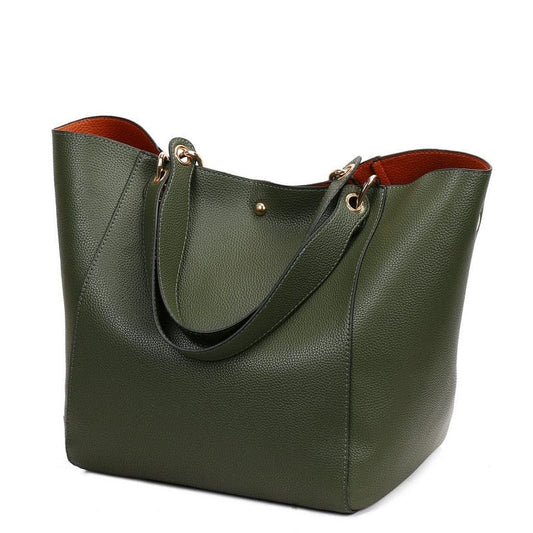 Women PU Leather Shoulder Bag Ladies Large Capacity Bag Female Composite Bag Classic Handbag