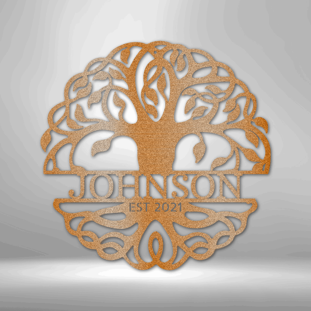 Custom Tree of Life Monogram Wall Sign Wedding Gift for Couple Custom Name Sign Wedding Date Sign Tree of Life Metal Sign Anniversary Gift Bridal Shower Gift