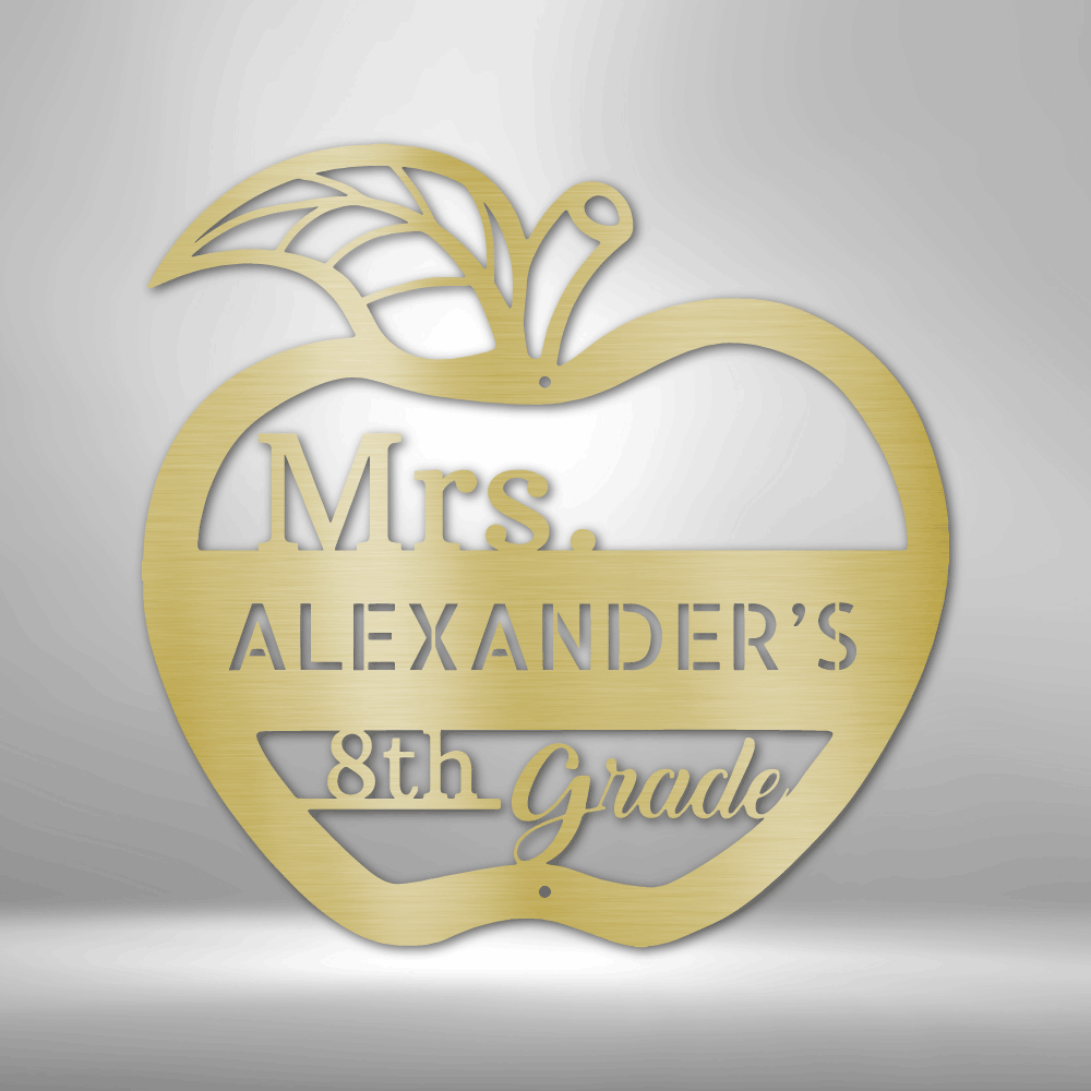 Custom Teacher Appreciation Monogram Metal Sign Wall Decor Metal Wall Art Last Name Teacher Sign Personalized Gift Metal Art