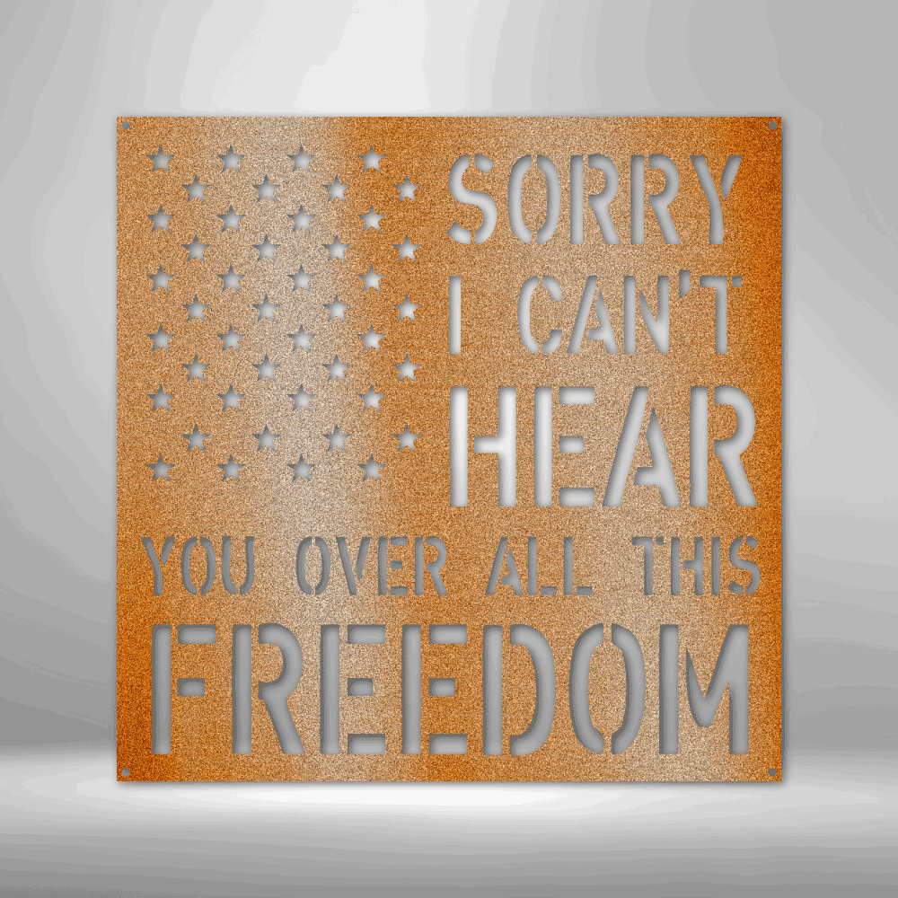 Freedom Metal Sign Wall Decoration Metal Art Wall Hangings Quote Wall Art Metal Sign Wall Sign Housewarming Gift