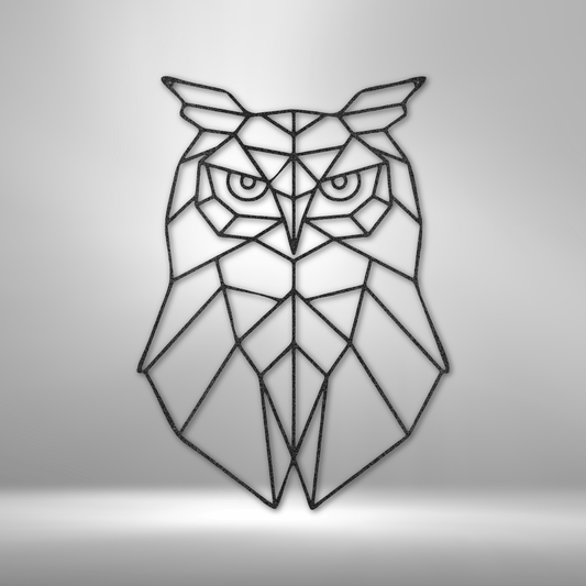 Geometric Owl|Metal Wall Art| Geometric Metal Owl Décor| Home Office Decoration| Wildlife Lover Gift| Wall Hangings| Owl Sign| Farmhouse Décor