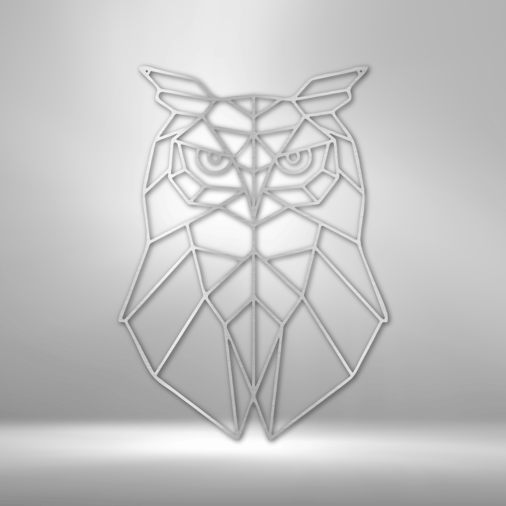 Geometric Owl - Metal Sign