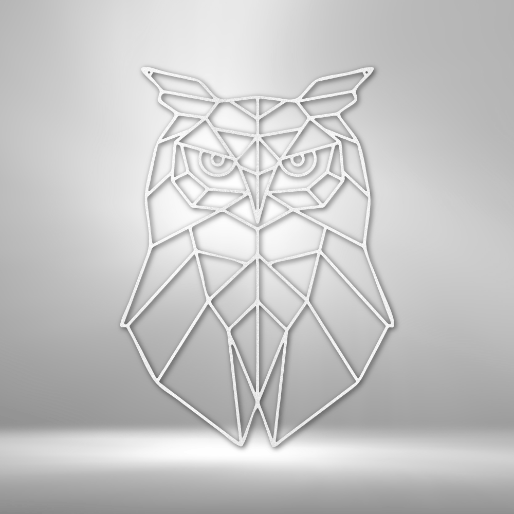 Geometric Owl - Metal Sign