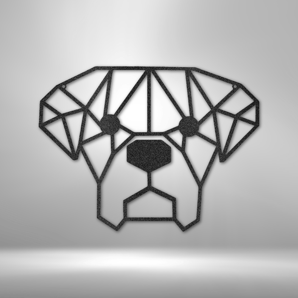 Geometric Dog|Metal Wall Art| Geometric Metal Dog Décor| Home Office Decoration| Wildlife Lover Gift| Wall Hangings| Dog Sign| Farmhouse Décor