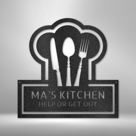 Ruler Of The Kitchen|Kitchen Monogram| Custom Metal Sign|Custom Kitchen| Kitchen Wall Decor|Custom Kitchen Art