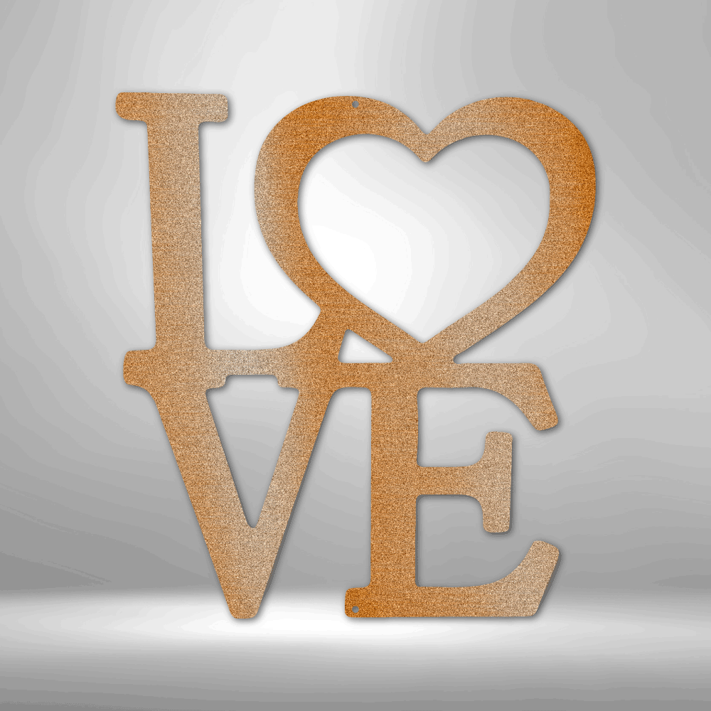 Classic Love Metal Wall Sign Decoration Metal Art Wall Hangings Quote Wall Art Metal Wall Sign Housewarming Gift