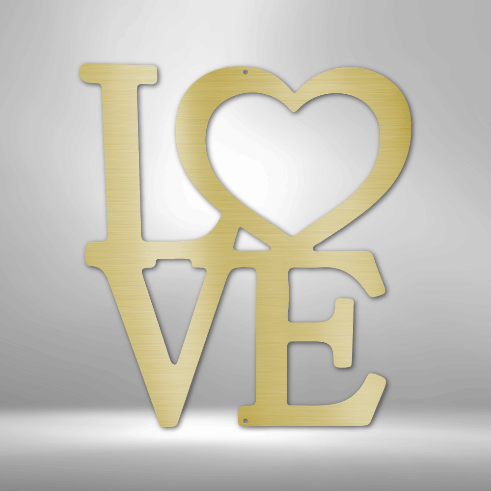 Classic Love Metal Wall Sign Decoration Metal Art Wall Hangings Quote Wall Art Metal Wall Sign Housewarming Gift