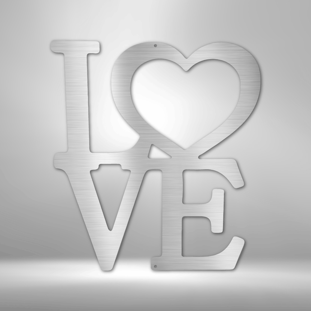 Classic Love Metal Wall Sign Decoration Metal Art Wall Hangings Quote Wall Art Metal Wall Sign Housewarming Gift