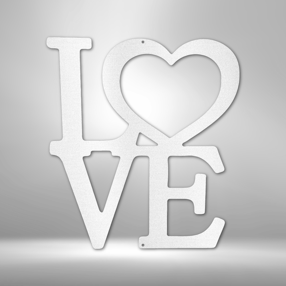 Classic Love Metal Wall Sign Decoration Metal Art Wall Hangings Quote Wall Art Metal Wall Sign Housewarming Gift