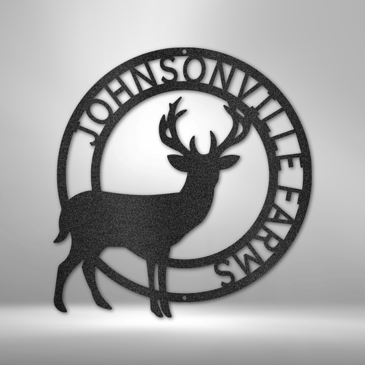 Stag Monogram|Custom Metal Signs | Monogram Wall Decor | Metal Wall Art | Last Name Sign | Family Name Sign | Personalized Wedding Gift | Custom Metal Art