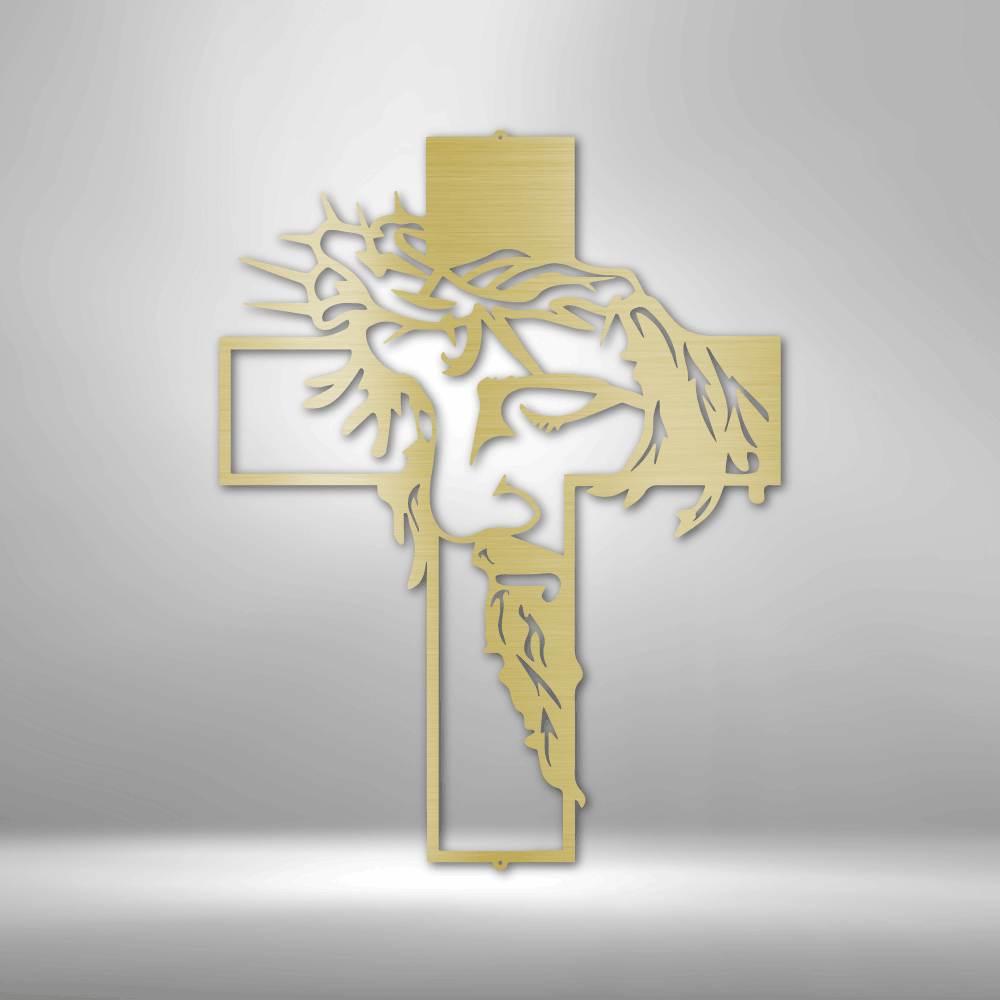 Christ Cross Christian Sign Wedding Gift for Couple Blessed Sign Metal Sign Anniversary Gift Bridal Shower Gift